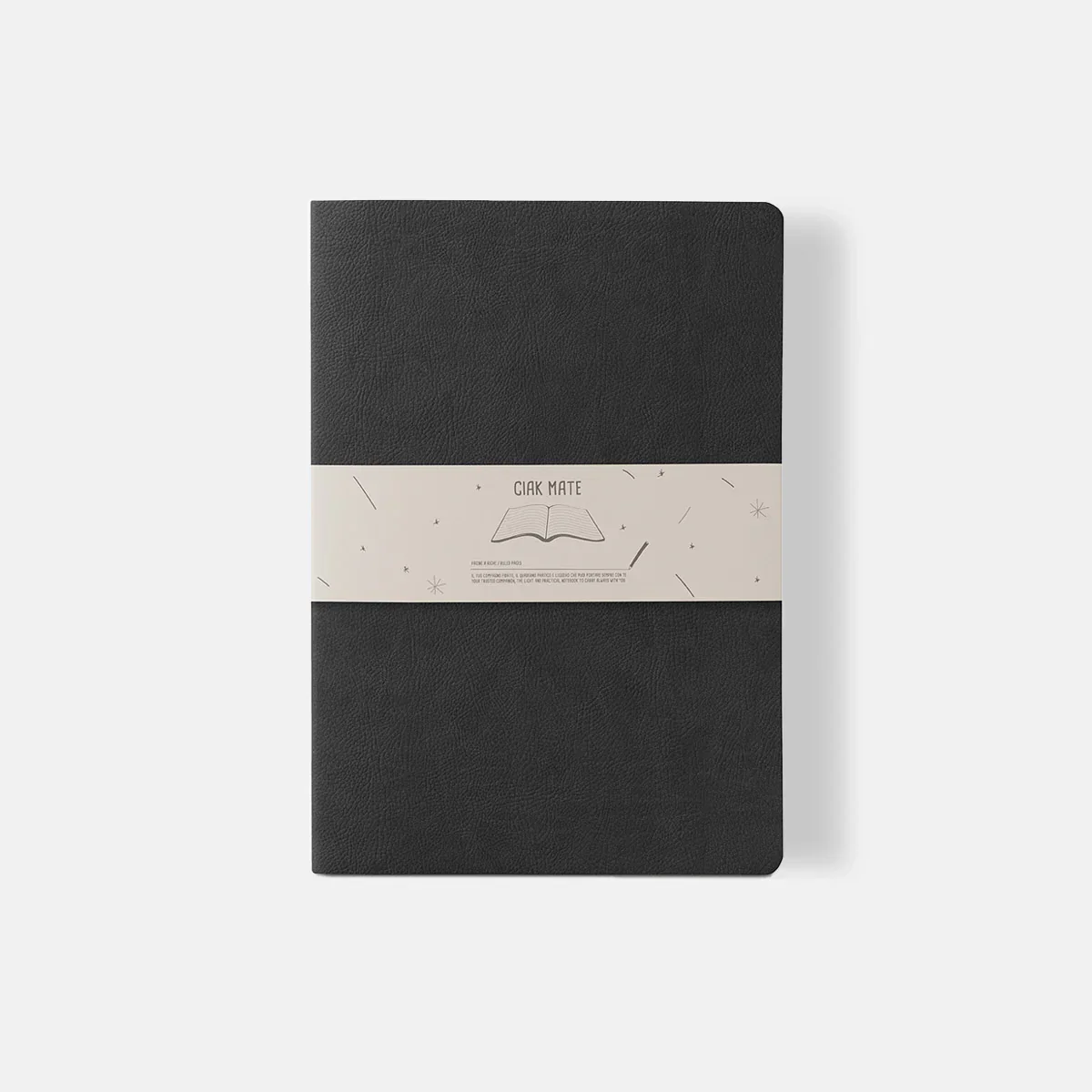 Ciak Mate Soft Cover Vegan Leather A5 Lined Notebook - Image 6