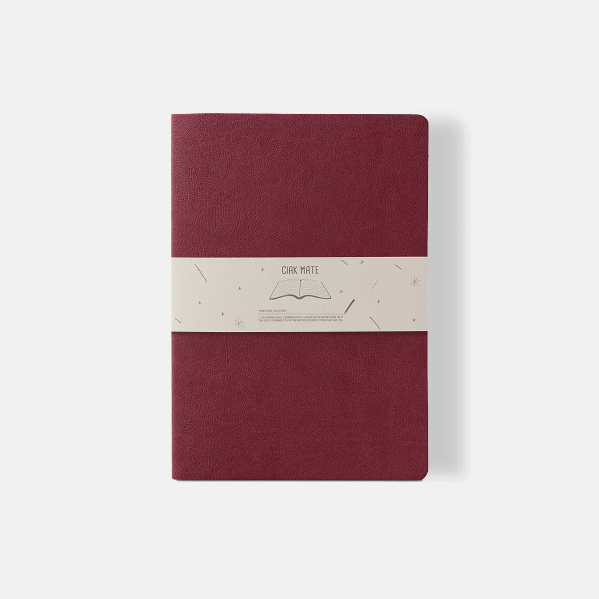 Ciak Mate Soft Cover Vegan Leather A5 Lined Notebook - Image 7