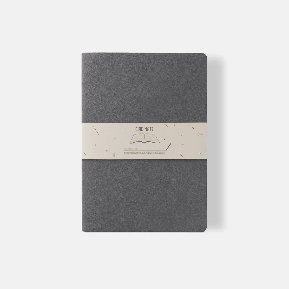 Ciak Mate Soft Cover Vegan Leather A5 Lined Notebook - Image 8