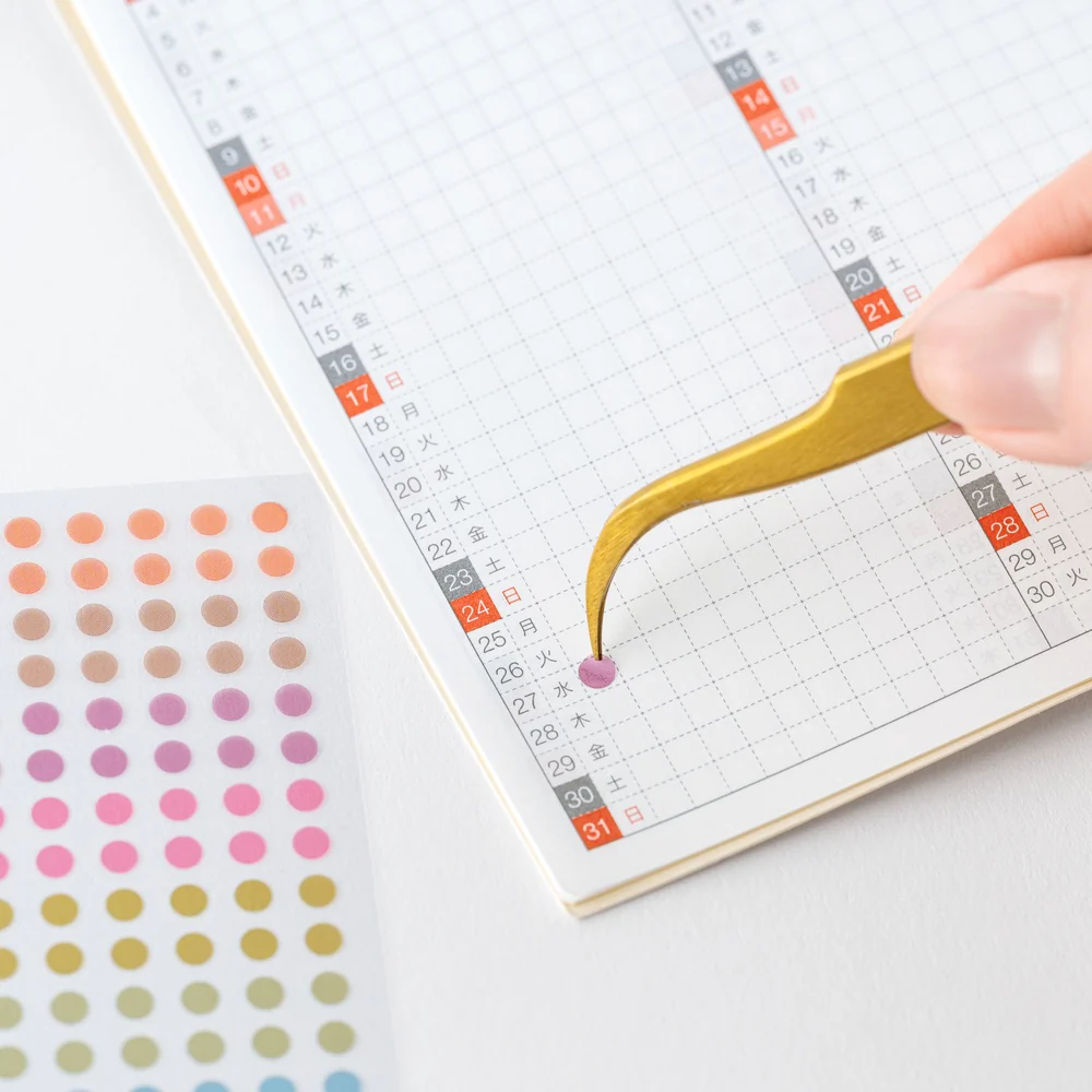 Hobonichi TSUKI no IRO: Transparent Dot Stickers - Image 5