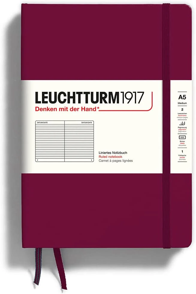 Leuchtturm 1917 A5 Hardcover Notebook Lined Various Colours - Image 8