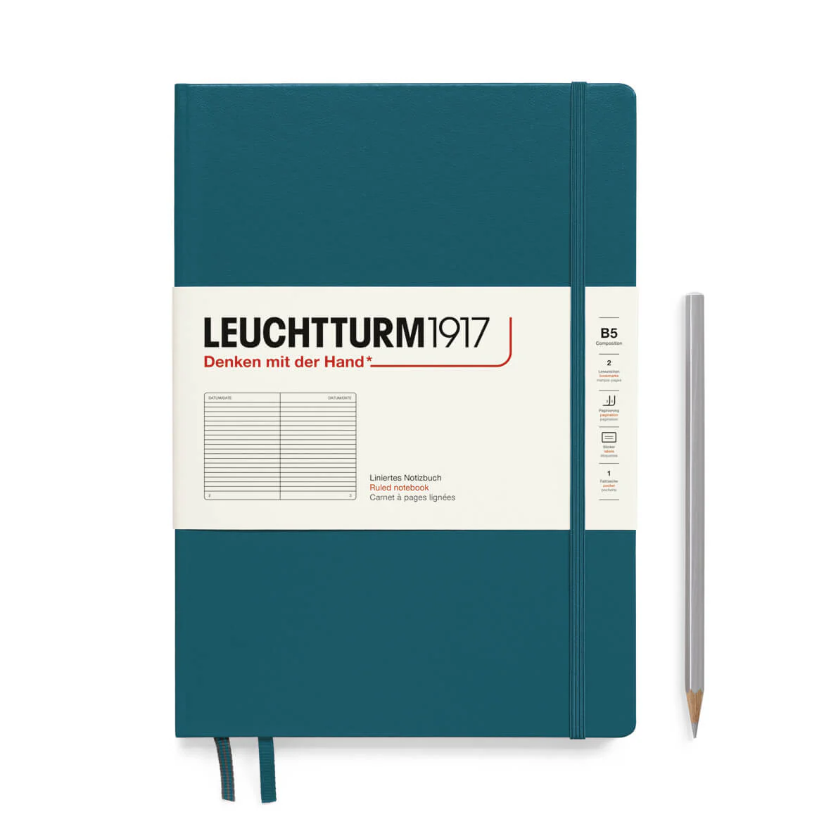 Leuchtturm 1917 B5 Hardcover Notebook Ruled Various Colours - Image 3