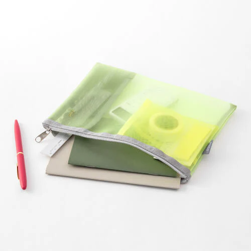Midori Large Mesh Pencil Case & Tool Pouch Green - Image 3