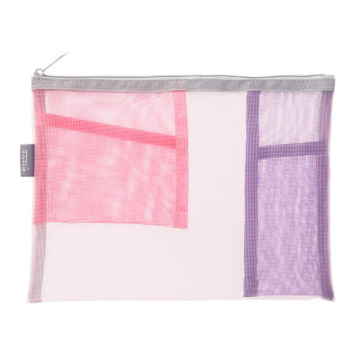 Midori Large Mesh Pencil & Tool Pouch Pink - Image 3