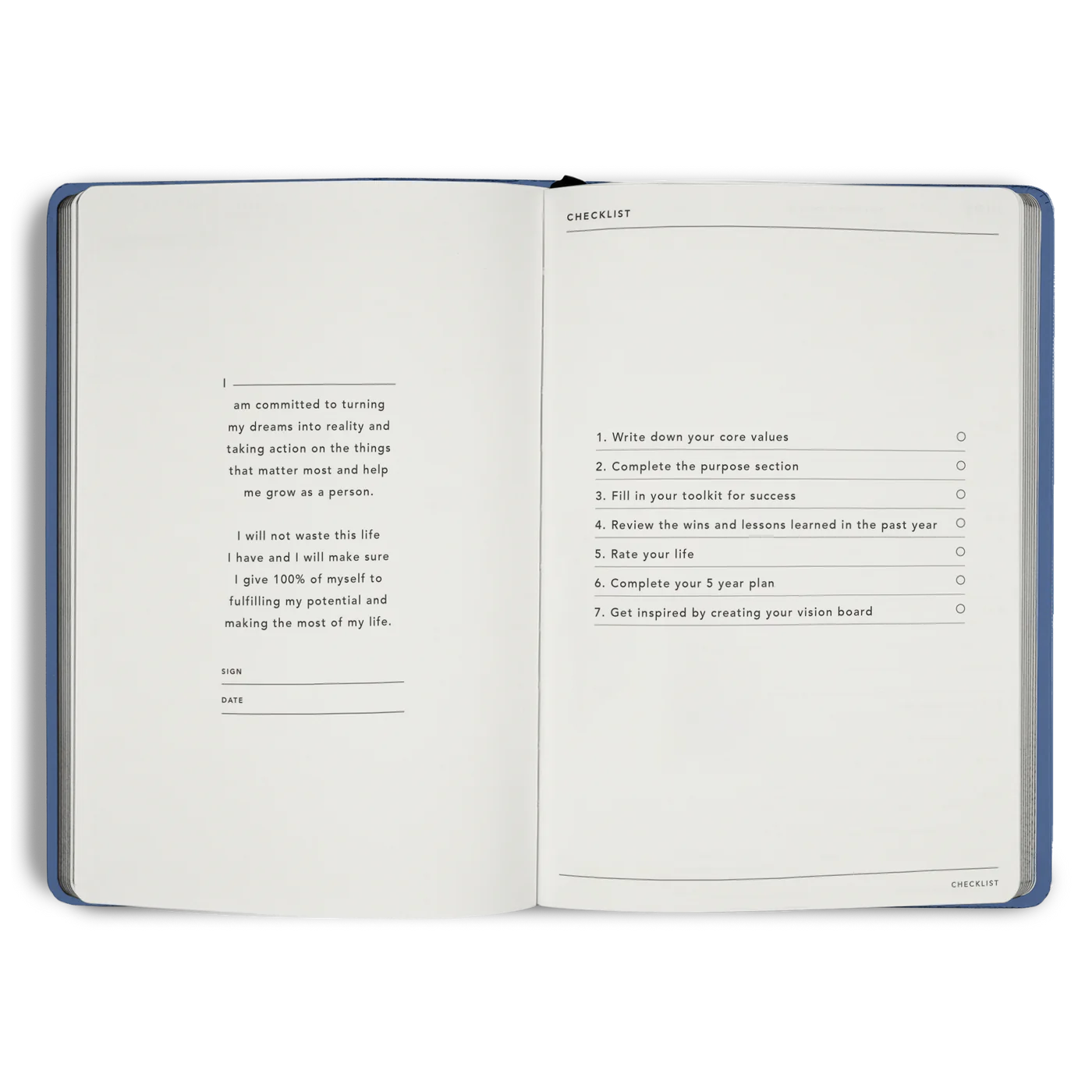 MiGoals A5 Goals Journal Teal - Image 5