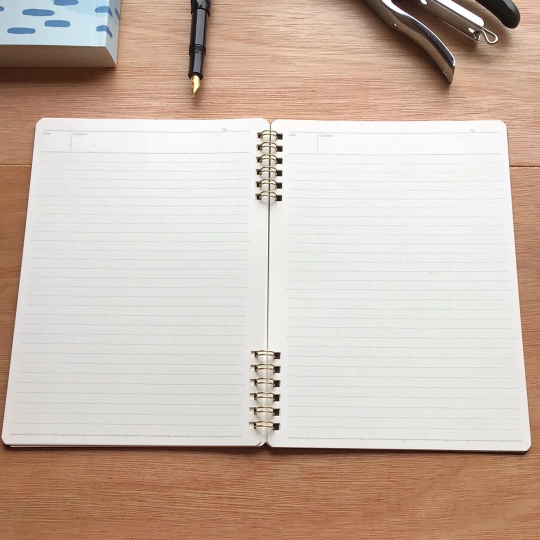 Nakabayashi Blue Logical Prime Ringbound Notebook B5 6mm Ruled - Image 5